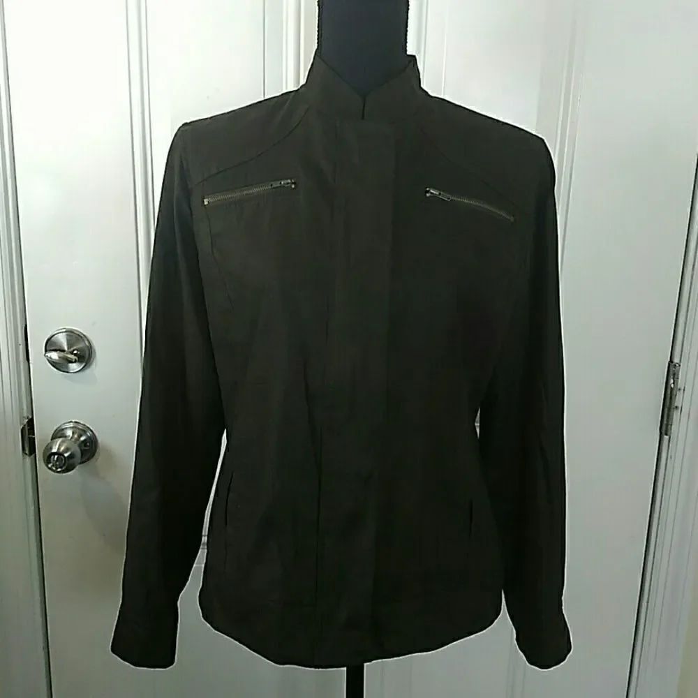 Chico's Brown jacket with suede look